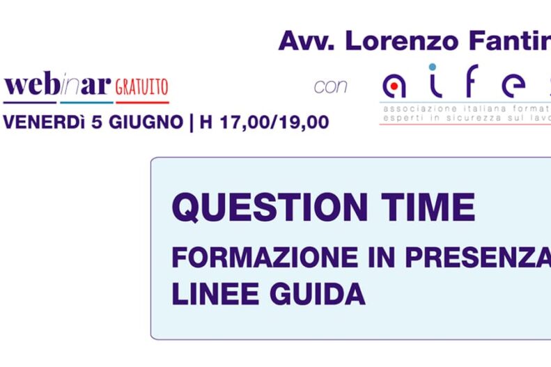 Webinar Formazione in Presenza Linee guida
